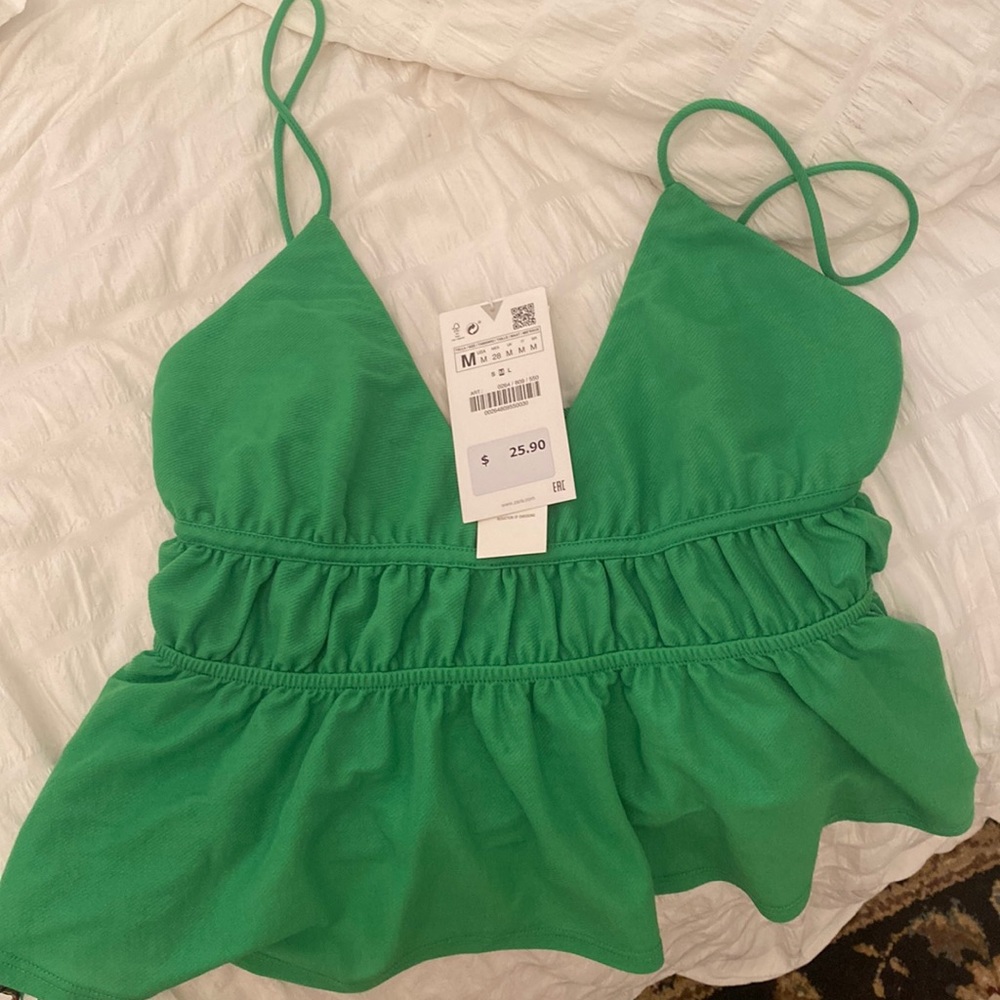 Green Zara top!